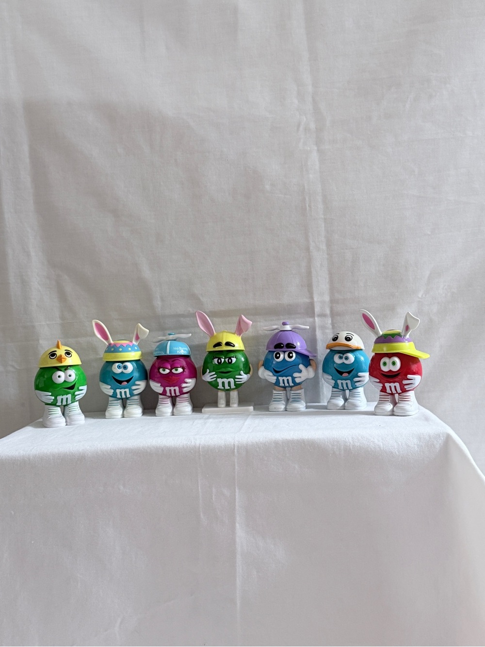 M&M'S Colorful Character Figure Set with Bunny Ears and Hats